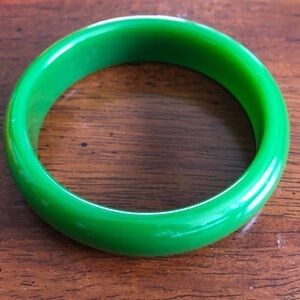Estate Green Jade Bangle Bracelet